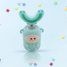 Electric Toothbrush With Light & Music, Kids U-Shaped 360° USB Rechargeable Plastic Automatic Toothbrush Portable Adjustable Cleaning Whitening Toothbrush with USB Charging Function Plastic + ABS for Kids